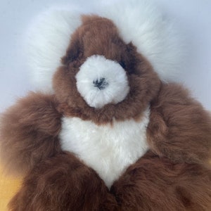 100% Real Baby Alpaca Fur Teddy Bear 6 In 15 In Assorted Colors Peruvian Art Stuffed Alpaca Toy image 6