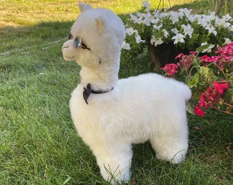 19.5IN Handmade Alpaca Stuffed Animal Plush Alpaca / Llama  fur teddy alpaca handmade Peruvian alpaca fur stuffed animal toy