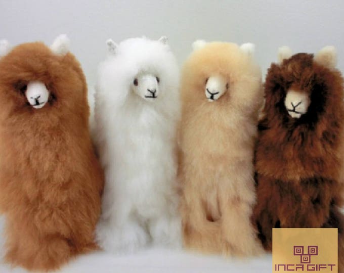 14 IN 6 IN Handmade Alpaca Stuffed Animal Plush Alpaca 13 -9 IN/ Llama  fur teddy alpaca handmade Peruvian alpaca fur stuffed animal toy