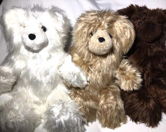 Handmade Suri Baby Alpaca Teddy Bear: Peruvian Stuffed Animal (20in-10in)