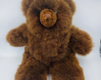 19.6 IN Brown  Real Super Baby Alpaca Teddy  Bear Peruvian Stuffed Alpaca Toys-Handmade llama Fur toy-Alpaca stuffed animal from Peru