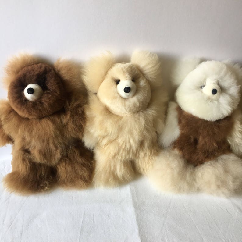 100% Real Baby Alpaca Fur Teddy Bear 6 in 15 in Assorted - Etsy