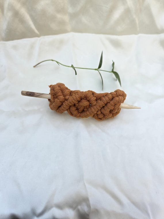 Fall Colors | Macrame Hair Slide | Boho Hair Clip | Handmade  display picture 2