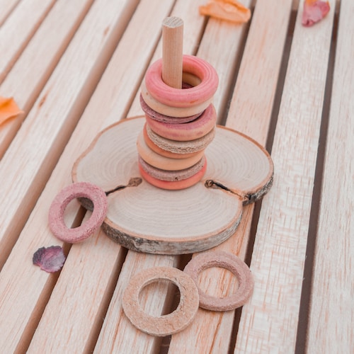 Ring Toss Rabbit Foraging Toy, Small Pet Gift  for Bunnies, Guinea Pigs, Hamsters