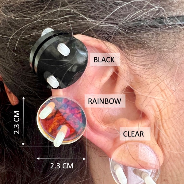 Ear Keloid Compression Plastic Discs - Plastic disc earring for post-op keloid pressure - model 2.3cm