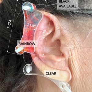 Discos de plástico de compresión para queloides en la oreja: arete de disco de plástico para presión queloide postoperatoria modelo 'Dogbone' imagen 2