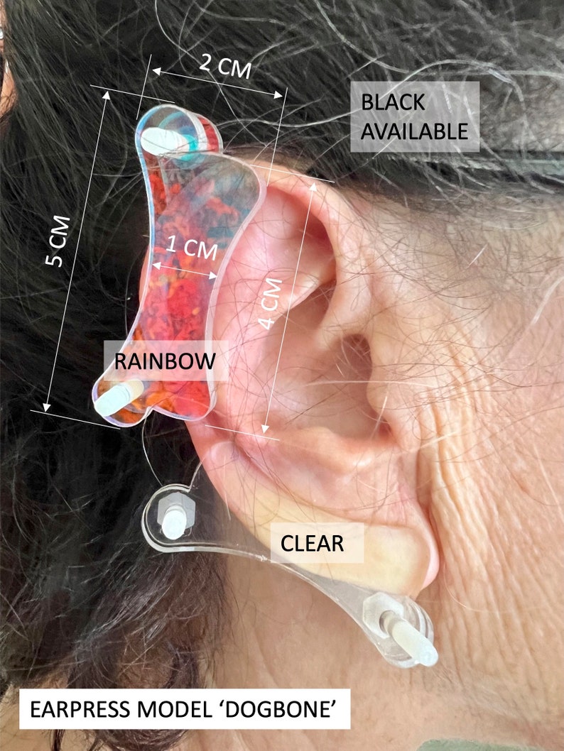 Ear Keloid Compression Plastic Discs Plastic schijfoorbel voor postoperatieve keloïddruk model Dogbone afbeelding 2