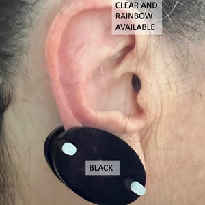 Ear Keloid Compression Plastic Discs Plastic disc earring for post-op keloid pressure model 3.7cm image 3