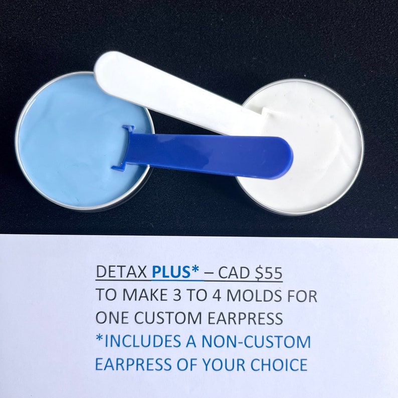 Detax plus non-custom Earpress silicone putty to create molds for custom Earpress image 1