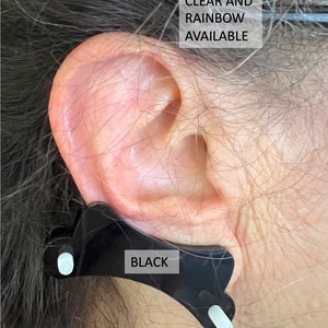 Ear Keloid Compression Plastic Discs Plastic disc earring for post-op keloid pressure model Dogbone image 4