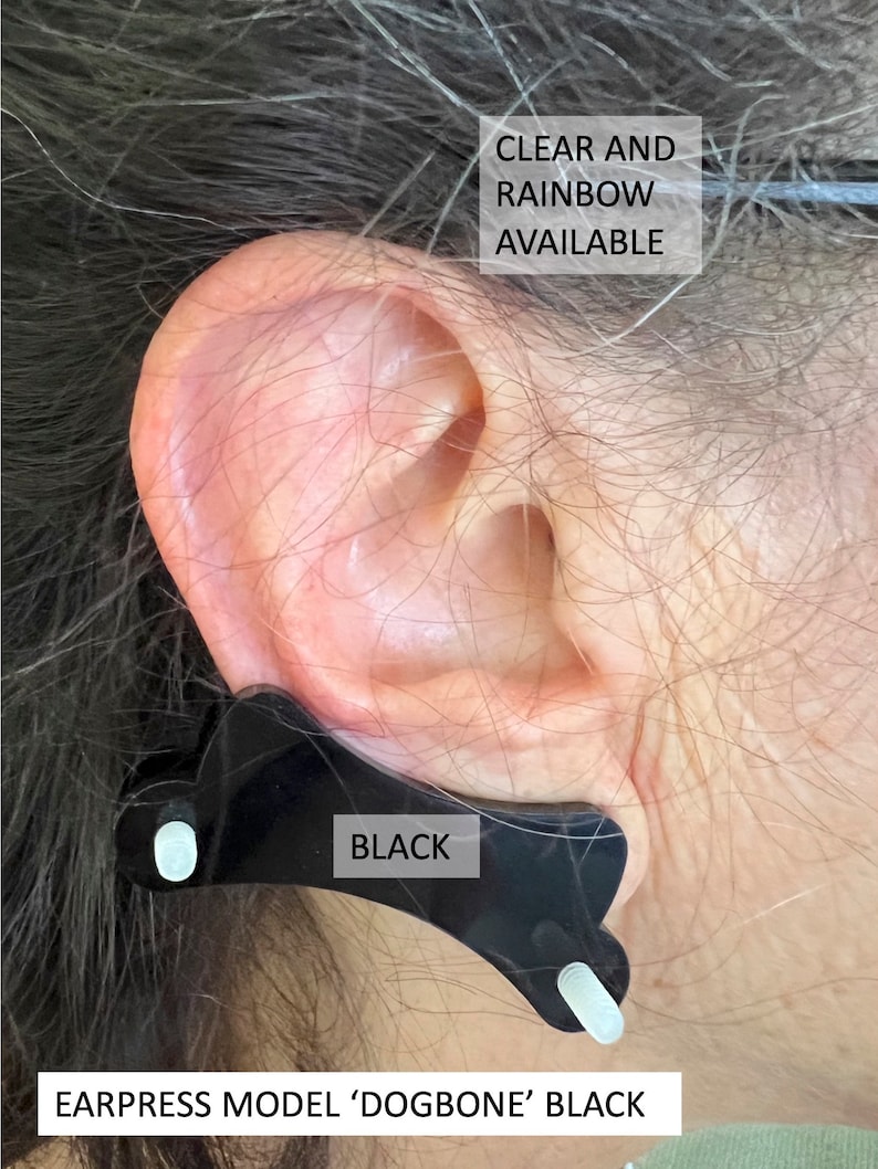 Ear Keloid Compression Plastic Discs Plastic disc earring for post-op keloid pressure model Dogbone imagem 4