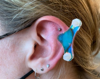 Ear Keloid Compression Plastic Discs - Plastic schijfoorbel voor postoperatieve keloïdbehandeling (model 'bikini')