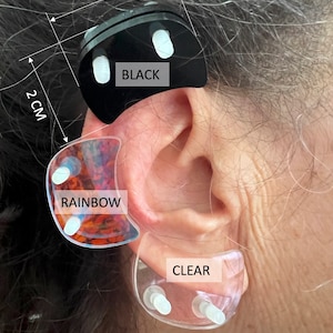 Disques en plastique pour compression chéloïde de l'oreille Boucle d'oreille en plastique pour pression chéloïde post-opératoire Forme Smiley image 1