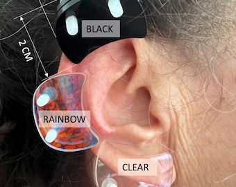 Disques en plastique pour compression chéloïde de l'oreille - Boucle d'oreille en plastique pour pression chéloïde post-opératoire - Forme « Smiley »