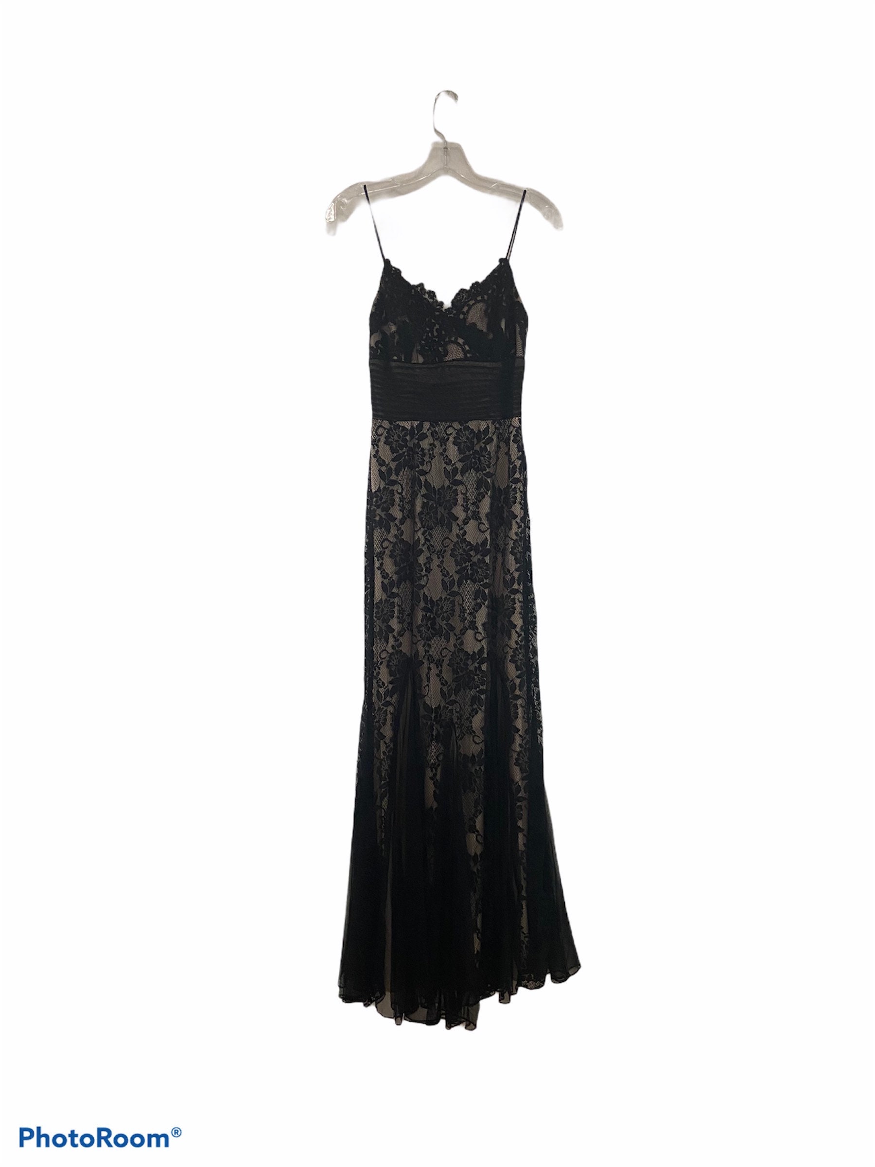 Vintage Cache Black Lace Dressy Maxi Dress Size 2 | Etsy
