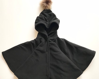 Poncho noir classique pour siège auto, Housse de siège auto, Poncho pour enfants, Poncho d'hiver pour enfants, Manteau pour siège auto, Veste pour siège auto, Cape d'hiver pour enfants