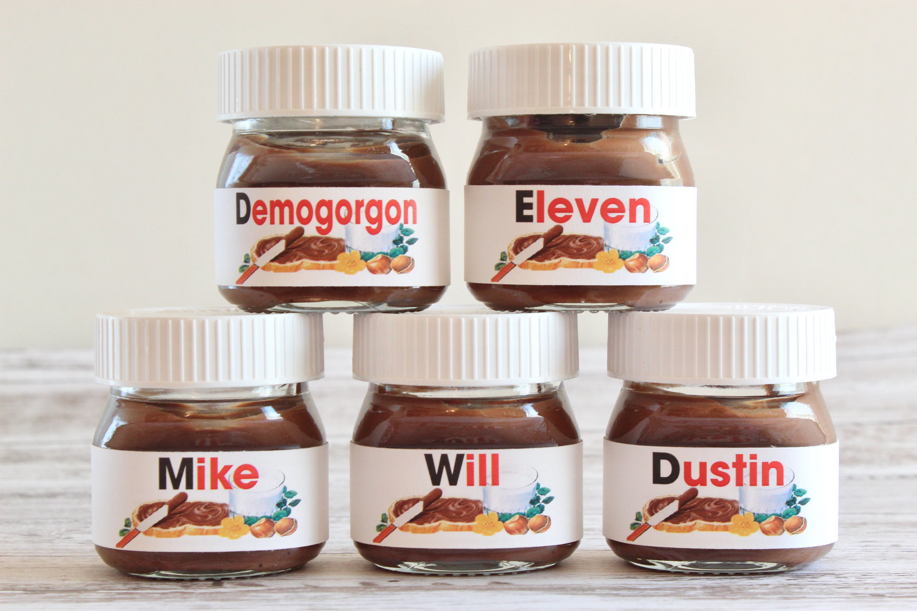 Personalized Mini Nutella Jars Favors Wedding Baptism Baby Etsy