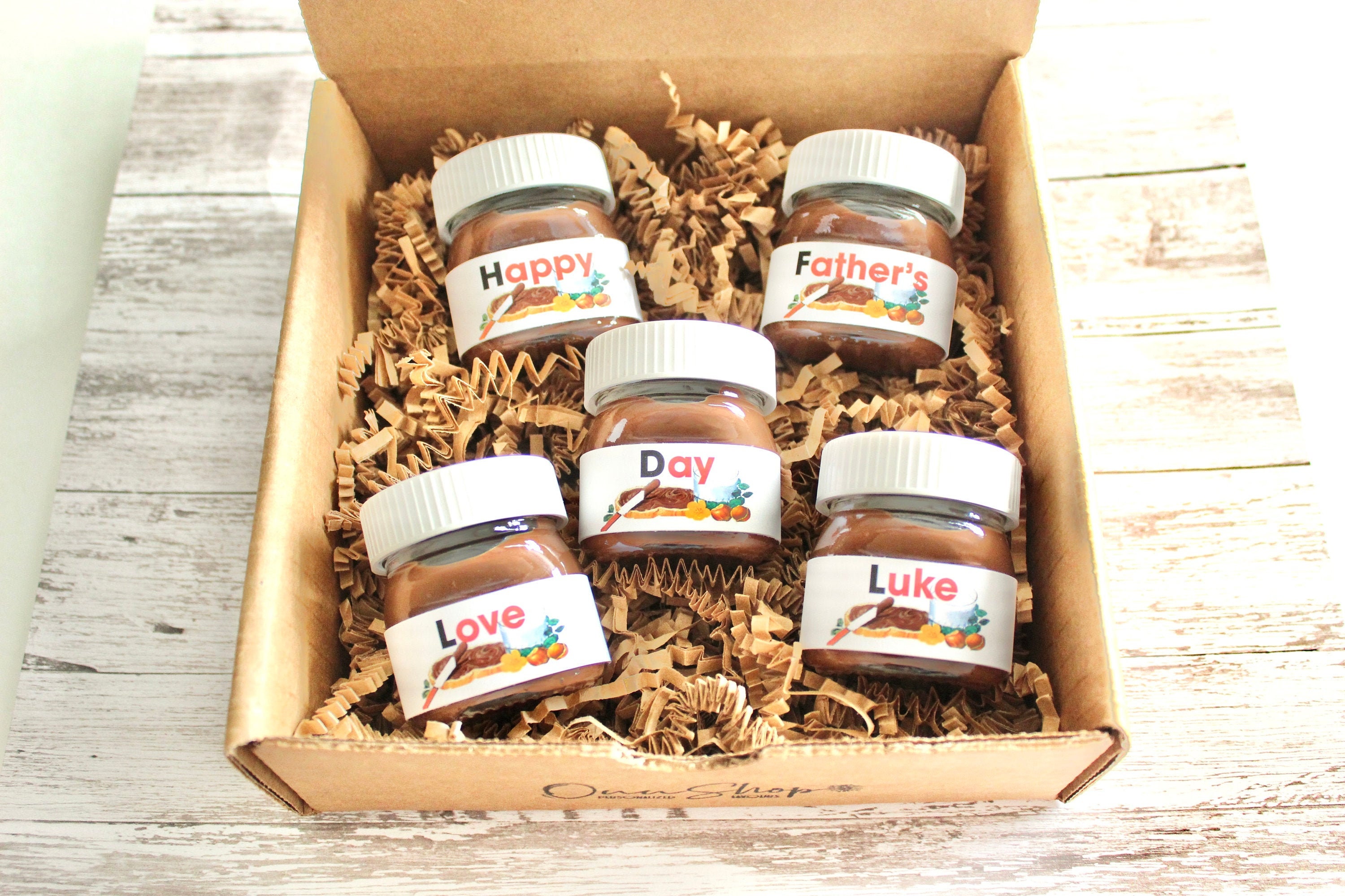 Customized Mini Nutella Jars Gift Set Birthday Anniversary Etsy