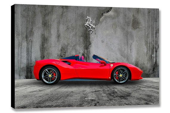 Ferrari 488 Spider Canvas Print Photo
