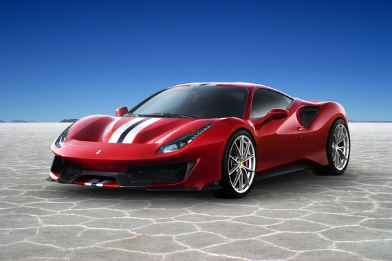 Ferrari 488 Pista Canvas Print Photo