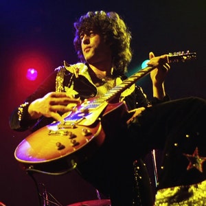 Jimmy Page - Led Zeppelin - Premium High Gloss Art Print Poster. (011P) (24”x36”)