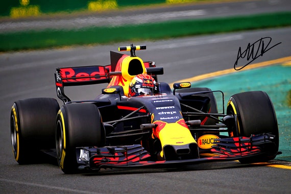 Red Bull Racing F1 With Pre-printed Max Verstappen Autograph
