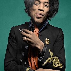 JIMI HENDRIX - Premium High Gloss Art Print Poster. (026P) (24”x36”)