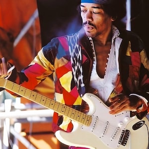 JIMI HENDRIX - Premium High Gloss Art Print Poster. (043P) (24”x36”)