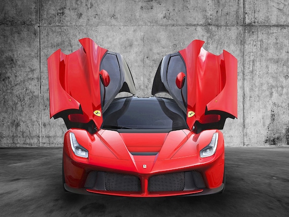 Ferrari Laferrari - Premium High Gloss Art Print Poster (012P) (24