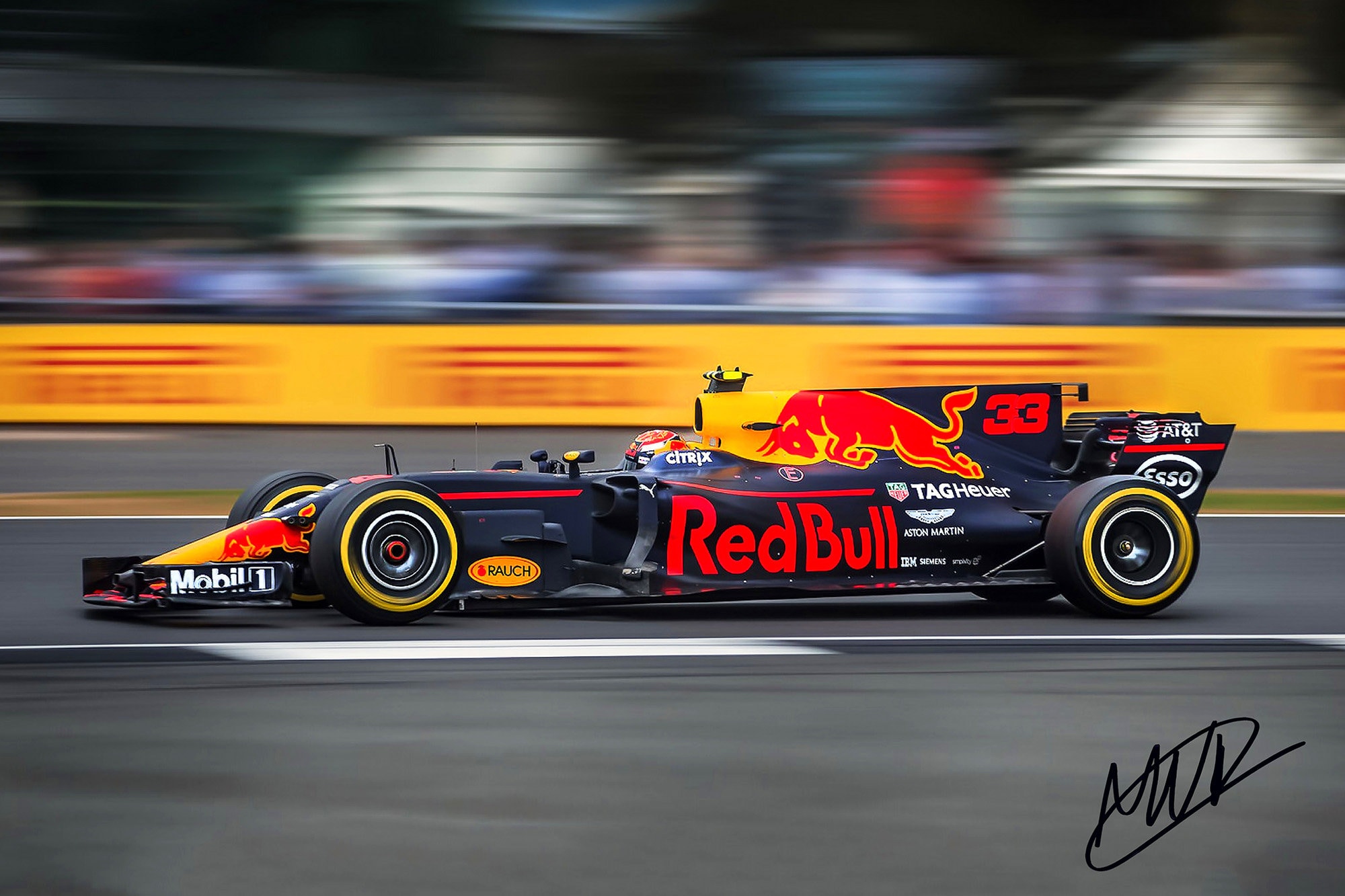 Red Bull Racing F1 With Pre-printed Max Verstappen Autograph