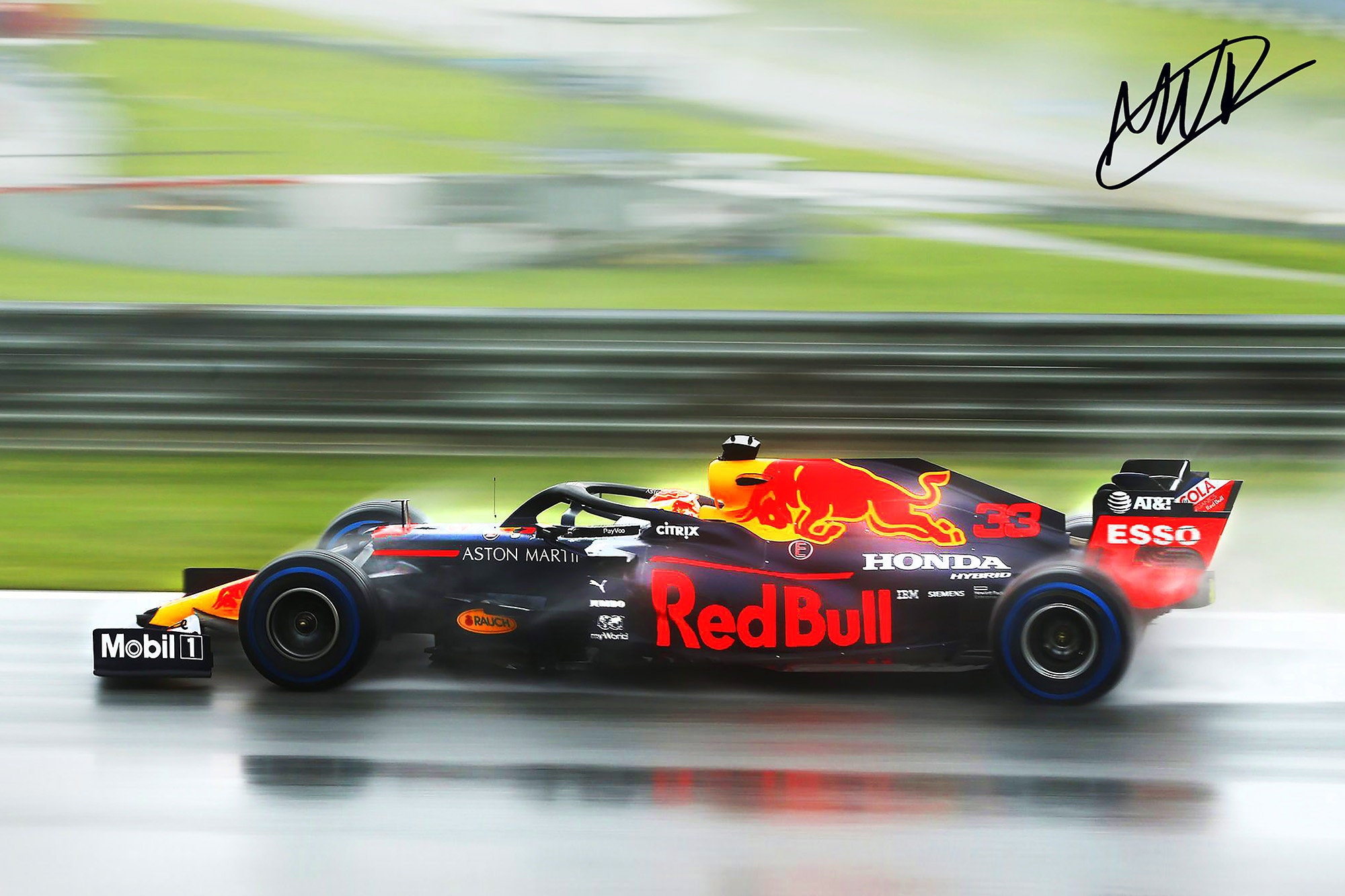 Red Bull Racing F1 With Pre-printed Max Verstappen Autograph