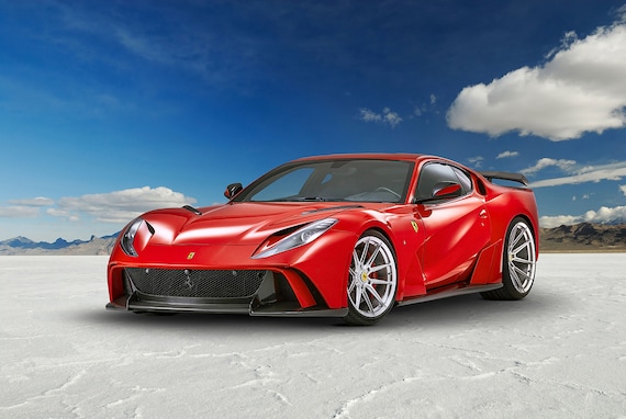 Ferrari 812 Superfast - Premium High Gloss Art Print Poster. (185P