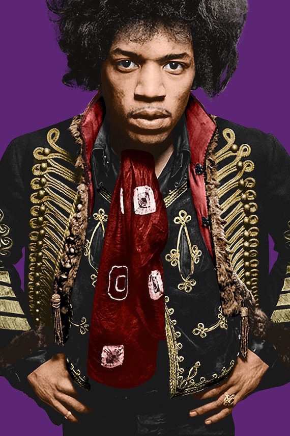 JIMI HENDRIX - Premium High Gloss Art Print Poster. (027P) (24”x36