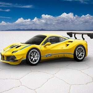 Ferrari 488 Challenge - Premium High Gloss Art Print Poster. (022P) (24”x36”)