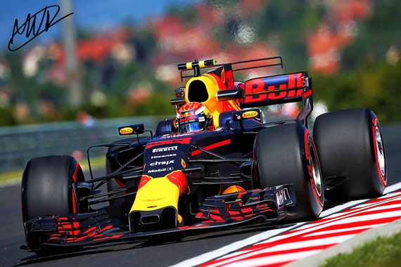 Red Bull Racing F1 With Pre-printed Max Verstappen Autograph