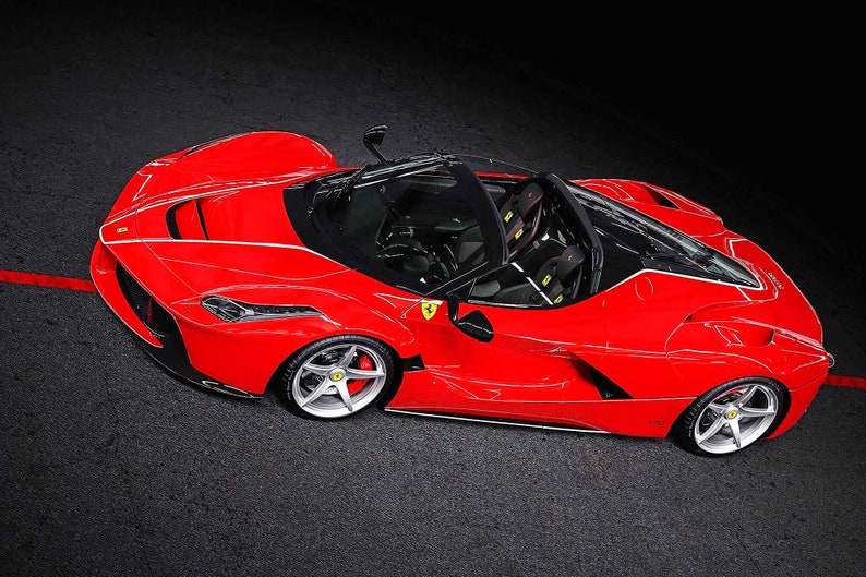 Ferrari LaFerrari Aperta 654P Premium High Gloss Art Print Poster. 24\u201dx36\u201d