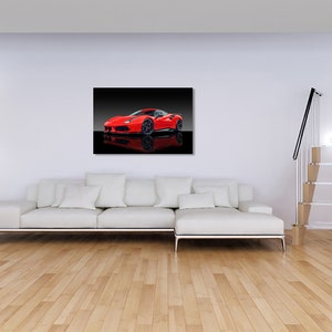 Ferrari 488 GTB Canvas Wall Art Print Photo 267 image 2