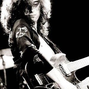 Jimmy Page - Led Zeppelin - Premium High Gloss Art Print Poster. (021P) (24”x36”)