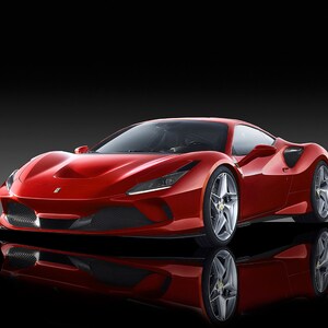 Ferrari F8 Tributo - Premium High Gloss Art Print Poster. (172P) (24”x36”)