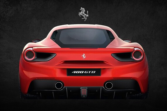Canvas Print Photo 490 Ferrari 488 Gtb Prints Giclee Shantived Com