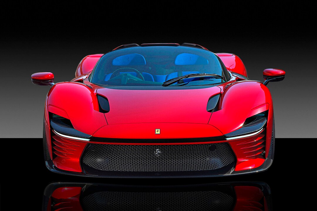 Ferrari Daytona SP3 - Fine Art Giclee Canvas Print Photo Wall Art