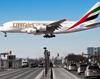 AIRBUS A380 - Premium High Gloss Art Print Poster. (JET-49P) (24”x36”)