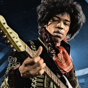 JIMI HENDRIX - Premium High Gloss Art Print Poster. (007P) (24”x36”)