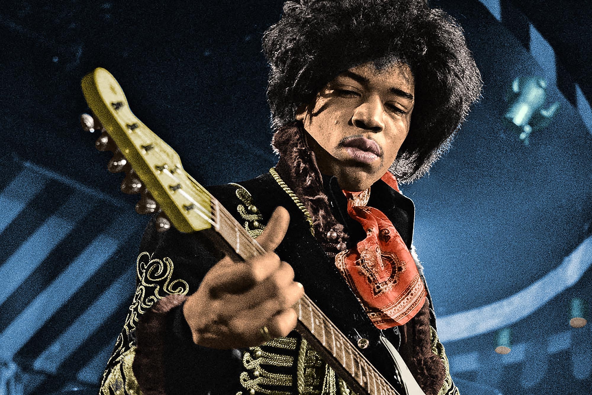 JIMI HENDRIX - Premium High Gloss Art Print Poster. (007P) (24”x36