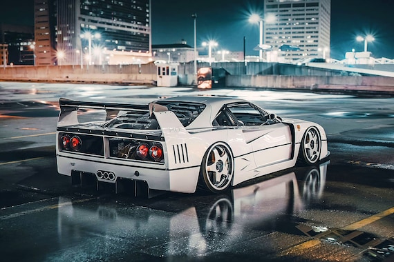 Ferrari F40 - Premium High Gloss Art Print Poster. (402P