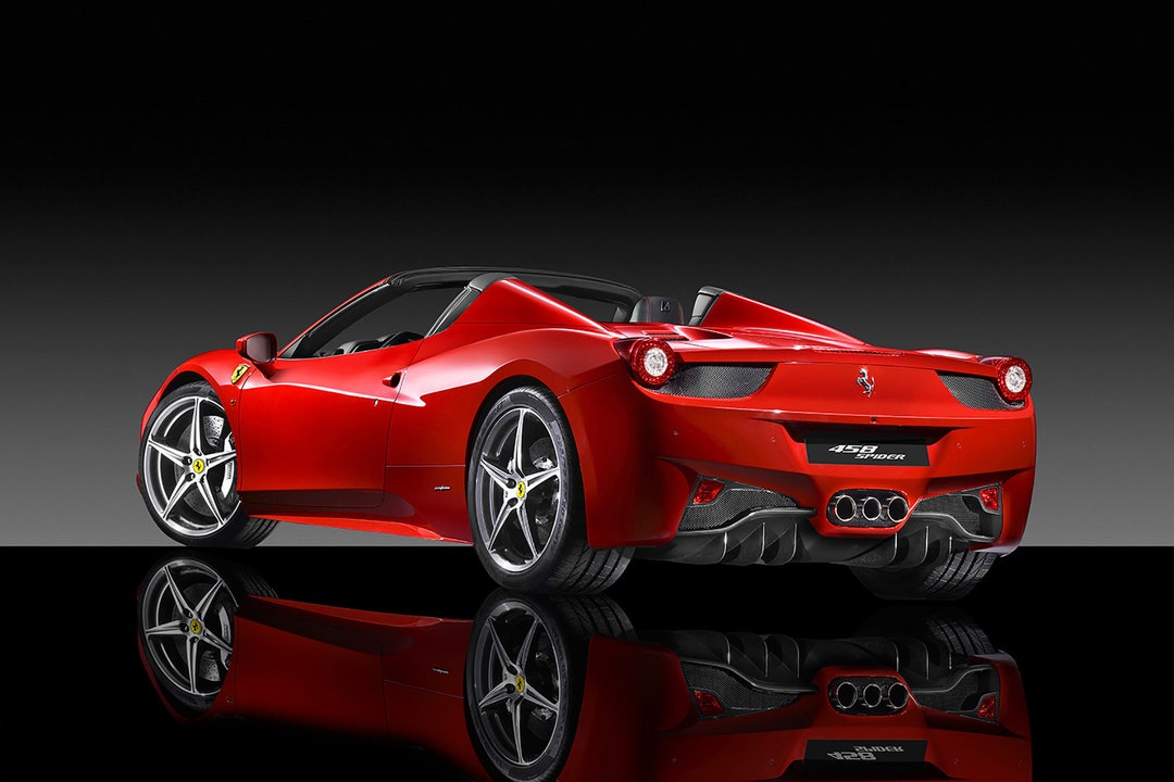 Ferrari 458 Spider - Premium High Gloss Art Print Poster. (183P