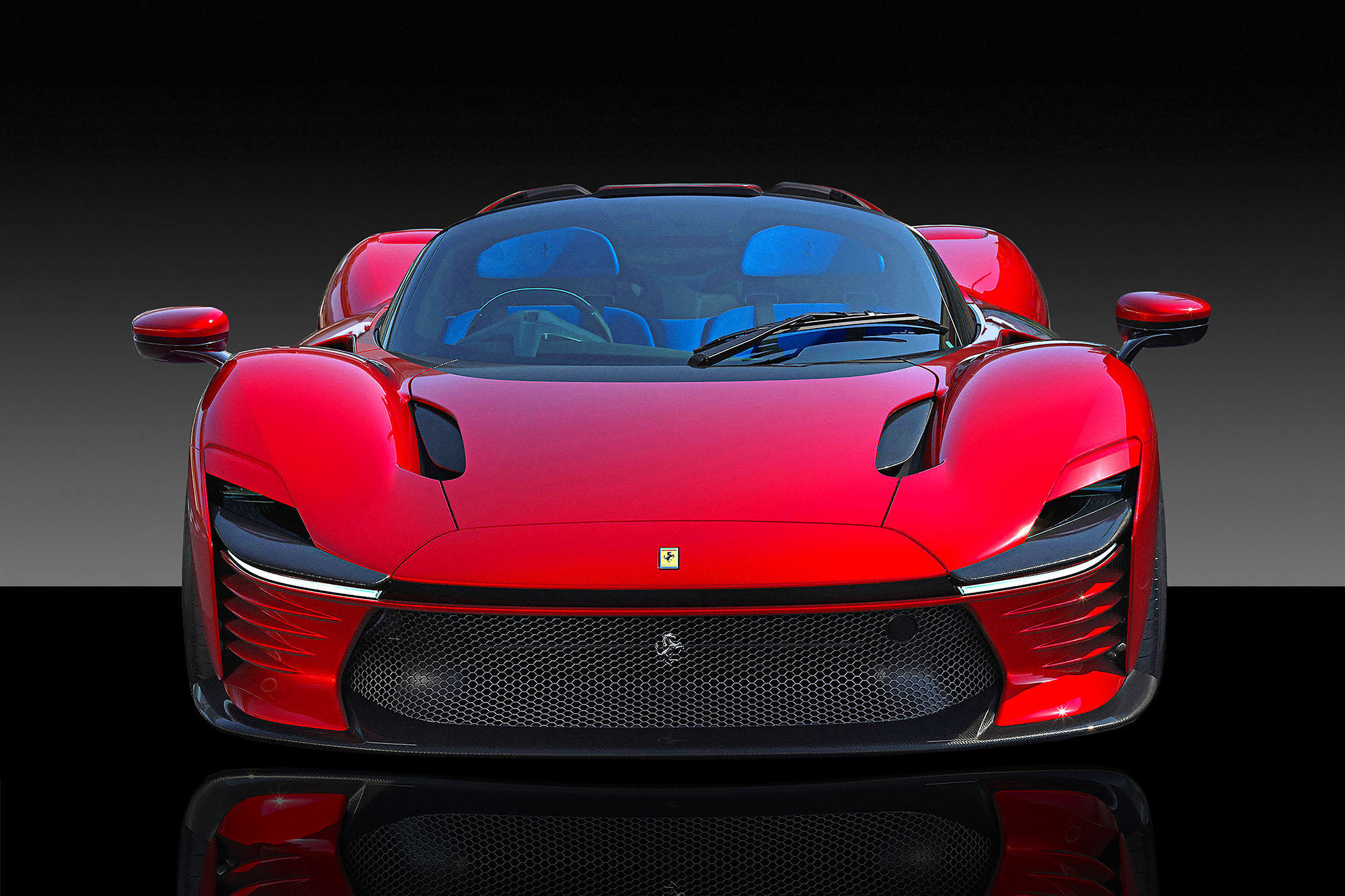 Ferrari Daytona SP3 - Premium High Gloss Art Print Poster. (969P