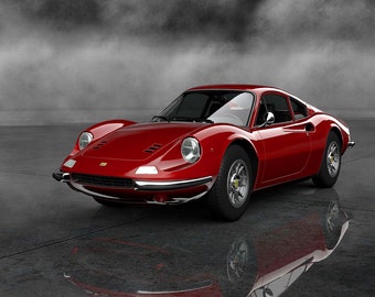 Ferrari Dino - Canvas Print Photo (438)