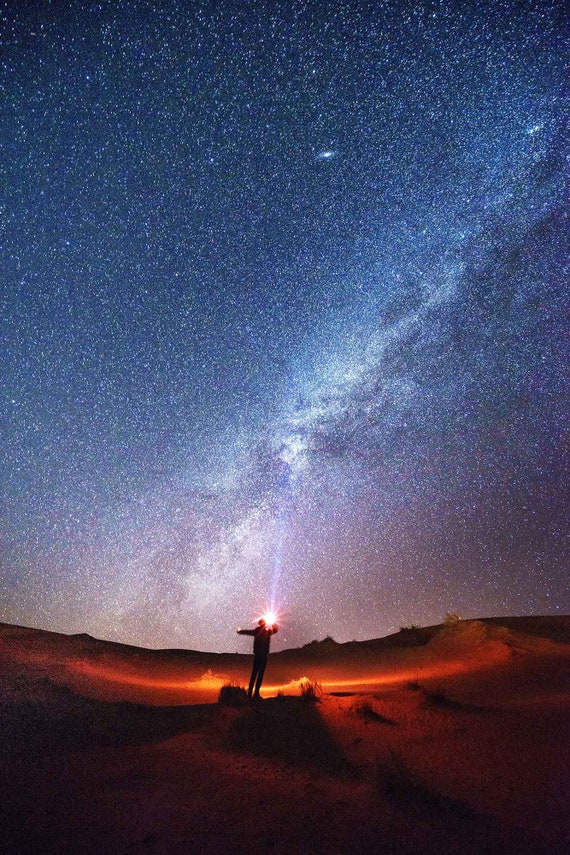 Starry Night Desert Starry Sky Over The Lut Desert