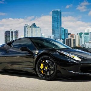 Ferrari 458 Italia - Premium High Gloss Art Print Poster. (309P) (24”x36”)